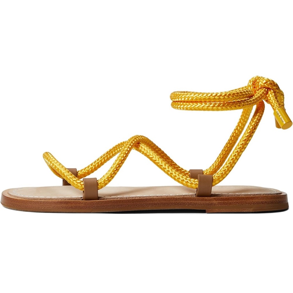 Rag & bone infinity leather or nylon saffron /brown sandals new in box 37 or 7 m - Picture 4 of 10